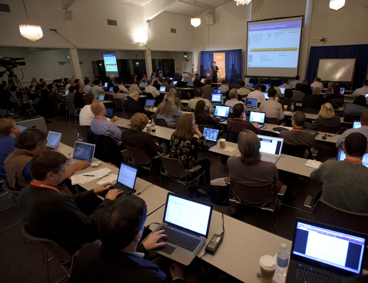 Image of the audience at the NASA Open Source Summit 2011.